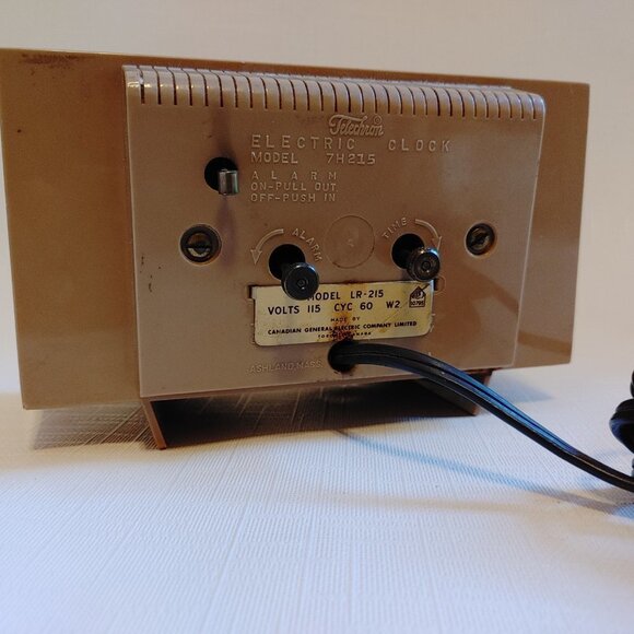 VINTAGE General Electric Desk Clock MCM GE Model LR-215 - Picture 7 of 8